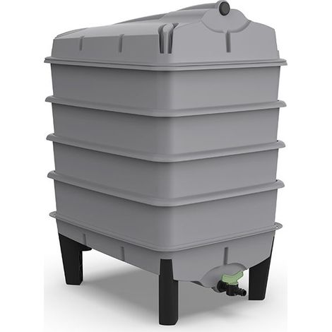 Stone Grey Tiger Wormery – Worm Composter Including Worms –  4 Tray (1/4)