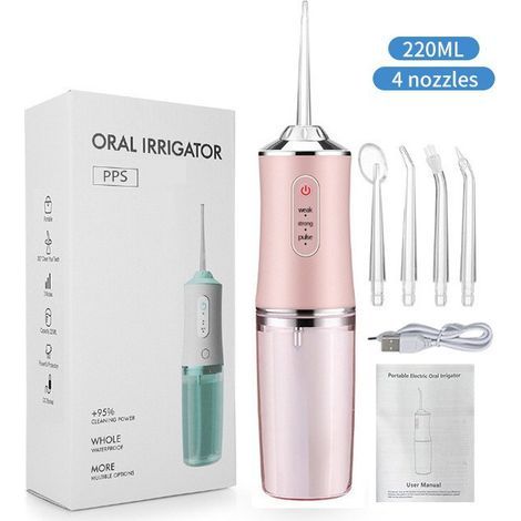 Hydropulseur dentaire professionnel. irrigateur buccal portable. nettoyant pour des dents plus saines et un blanchiment dentaire