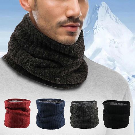 Schlauchschal, Nackenwärmer, Herren, Winter, dickes Fleece, thermisch, winddicht, Sturmhaube, Maske-Light Gray