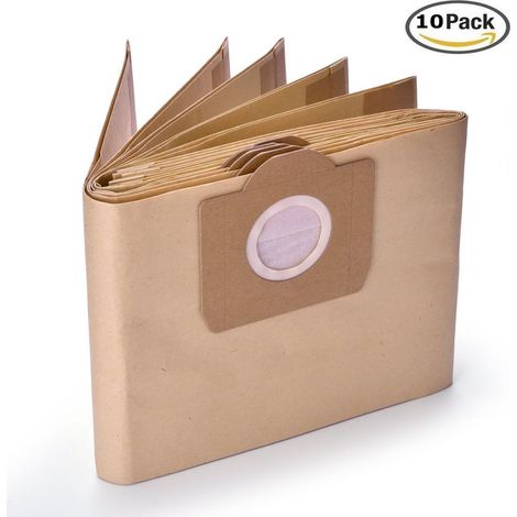 10er-Pack Papierstaubbeutel 6.959-130.0 A 2201/2204/2504 für Kärcher WD3 WD3P Nass- und Trockensauger (Ersatzteil) (1/5)