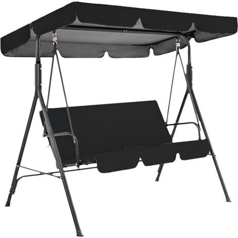 Toit De Rechange pour Balancelle De Jardin, Housse Balancelle Jardin 3 Places, Housse de Protection pour balancelle de terrasse, Imperméable, Résistant au Soleil (195 125 15cm) (1/5)