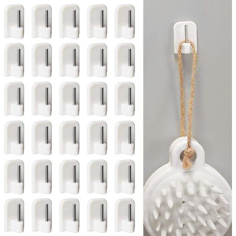 30 Decorative Window Hooks, Curtain Hooks, Self-Adhesive (1/5)