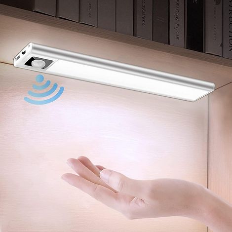 Lampe LED à détecteur de mouvement, 31 LED, rechargeable, pour meubles, comptoirs, placards, escaliers, couloirs, etc. (1/5)