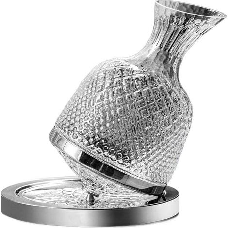 Caraffa in vetro girevole originale per vino bianco e rosso. (1/5)