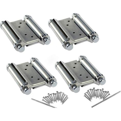 paires de charnières de porte battante de comptoir de café de Salon Double Action en acier inoxydable réglable à fermeture automatique parfaite 76mm 3 pouces (1/3)