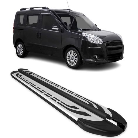 Marchepieds Latéraux pédale pour Fiat Doblo 2010-2021 L1 Aluminium Gris Noir 2X (1/5)