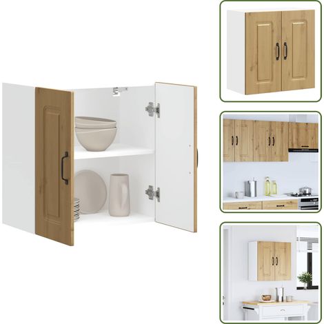 Küchen-Hängeschrank Kalmar Artisan-Eiche Holzwerkstoff - Küchen-Wandschrank - Küchen-Wandschränke - Wandschrank Küche - Küchenschrank (1/5)