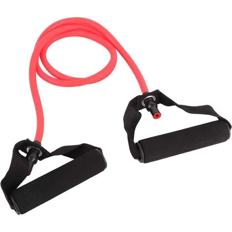 Bandes de résistance pour fitness - Bandes élastiques de résistance en caoutchouc pour étirements et musculation, avec poignée, pour le yoga, le pilates, le renforcement musculaire et les étirements. (1/5)