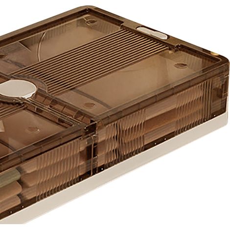 Boîte de rangement pliable à glisser sous le lit, usage domestique, sur roulettes, grande capacité, organiseur de vêtements, boîte de rangement style tiroir, profil bas. (1/5)