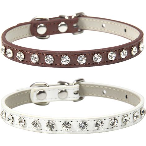 1 Collier chiot chat, boucle métal réglable, strass cristal coloré, accessoire élégant pour animal (1/5)
