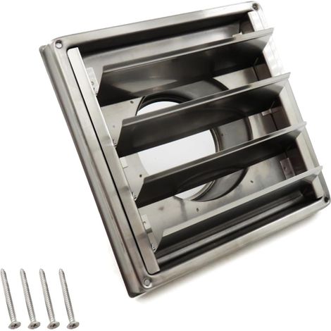 Grille d'aération carrée en acier inoxydable 150 mm (1/5)