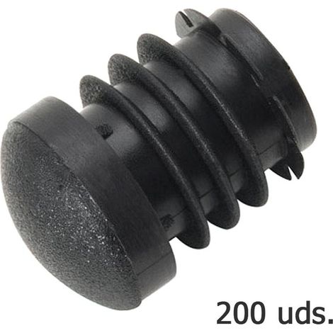 Contera Plastico Redonda Interior Negra Para Tubo Exterior Ø 20 mm. Bolsa 200 Unidades