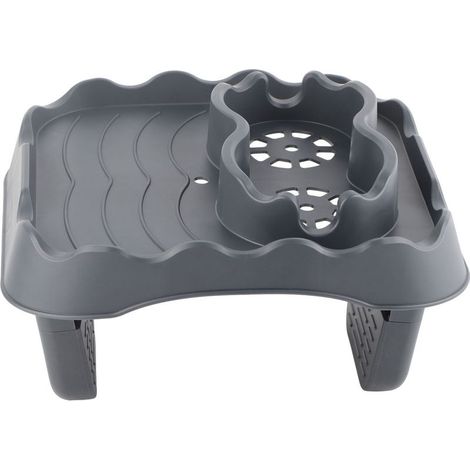 Plateau de table pour spa avec trous d'évacuation antidérapant réglable pour piscines baignoire SPA gris (1/5)