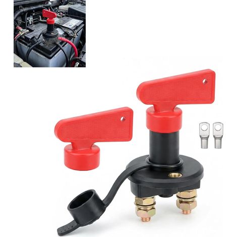 12V Battery Main Switch Isolator with 2 Keys, 12V 300A Battery Circuit Breaker for Car, Boat, Disconnect Main Battery Switch, Car and Motorcycle Batteria Cup (1/5)