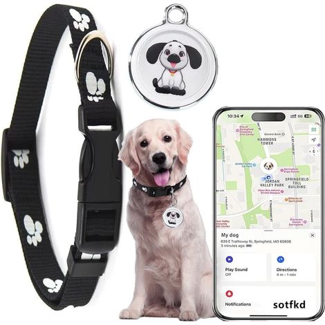Traceur GPS pour chien et chat, étanche, sans abonnement, compatible avec Android et iOS. (1/5)