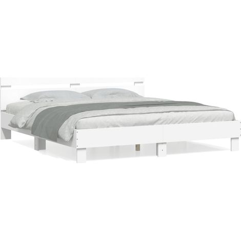 Maison Exclusive - Estructura cama con cabecero madera ingeniería