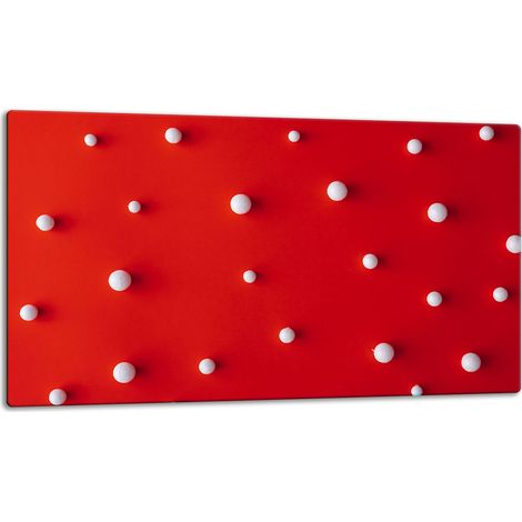 Tabla de cortar de vidrio de 52x30 cm, color rojo. (1/5)