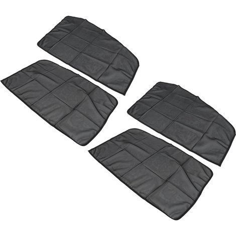 Rideau Pare-Soleil Magnétique pour Voiture, Pare-Soleil en Filet en Nylon Noir, Couverture de Fenêtre de Voiture 4 Pièces avec Bloc de Lumière du et Maintien au Frais, Idéal pour la Plupart (1/5)