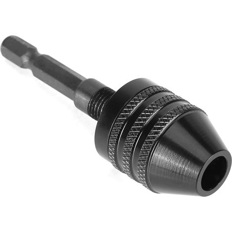 Adaptateur de mandrin sans clé à tige hexagonale de 6,35 mm (1/4 po), capacité de 0,8 à 8 mm, pour perceuse-visseuse électrique (1/5)