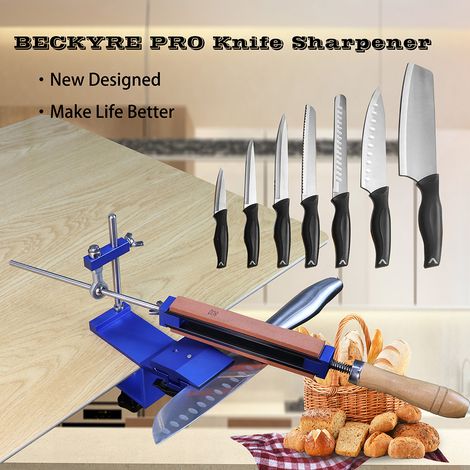 Affilacoltelli portatile, sistema professionale di affilatura per utensili da cucina in metallo, pietra per affilare ad angolo fisso, macchina per utensili con pietre. (1/5)