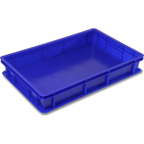 Cassetta Porta Impasto pizza focaccia pane Blu giganplast Sovrapponibile 60x40H10 HDPE Idonea al Contatto Alimentare per Anticontaminazione glutine lattosio allergie (1/4)