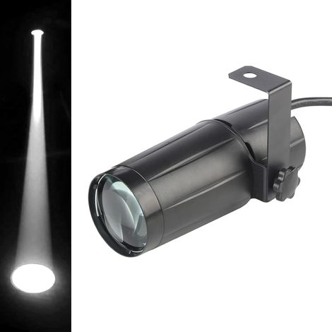 Projecteur Pin Spot LED 3W - Blanc - Faisceau Étroit - Pour Boule à Facettes - Bars et Fêtes - 112x97x80mm (1/5)