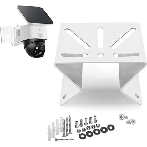 Support d'angle en métal pour eufy soloCam s340, élargit la zone de vision de 270° dans les coins du mur extérieur, support résistant à la rouille pour caméra PTZ, convient pour l'intérieur et