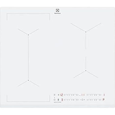 Electrolux – Plaque induction 4 foyers EIL63443BW – 4600 W – Largeur 59 cm – Surface en verre céramique facile à nettoyer