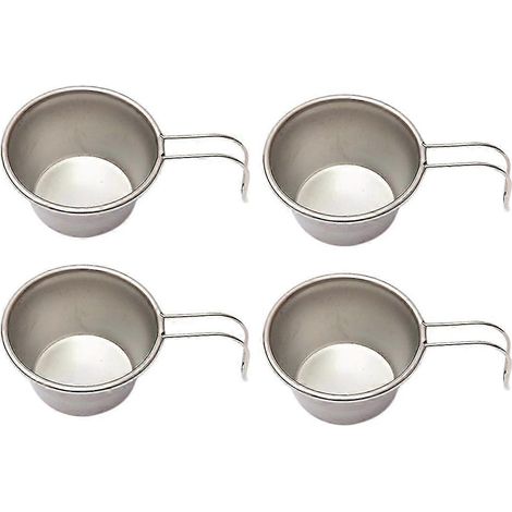 Lot de 4 mini verres à vin de 50 ml en acier inoxydable, tasses portables idéales pour les pique-niques et le camping. (1/5)