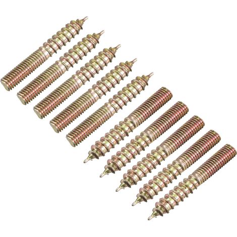 M5x25mm Vis Double Filetage Boulon Cintre, 38pcs Double Terminal Cheville Vis Bois pour Meuble Connexion (1/5)