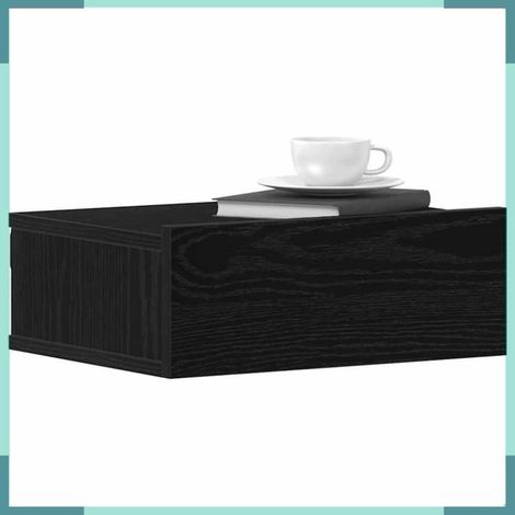 Table de chevet flottante - 862417 - Lot de 2 - Chêne noir - 40 x 32 x 15 cm / 40 kg (1/5)