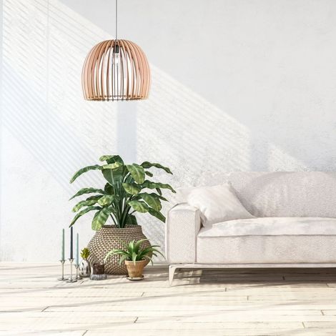 Suspension RL Wood bois clair/noir Ø60 E27 réglable (1/2)