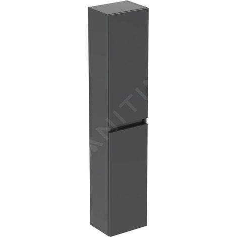 Ideal Standard Eurovit+ - Armoire haute, 150x30x24 cm, 2 portes, charnières G/D, gris brillant R0268TI (1/3)