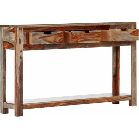 Maison Exclusive - Tavolo Consolle con 3 Cassetti 120x30x75 cm Legno di Acacia (1/5)