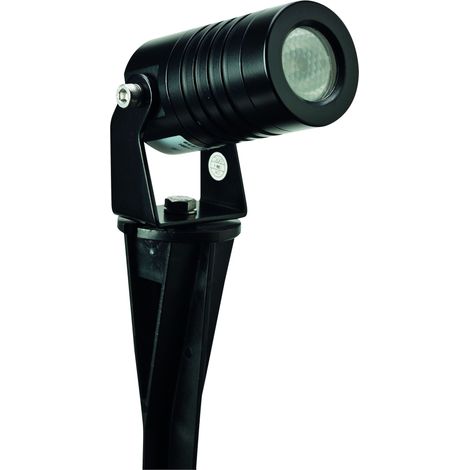 projecteur à led - europole yamm - sur piquet - 3w - 3000k - noir mat - europole 391850