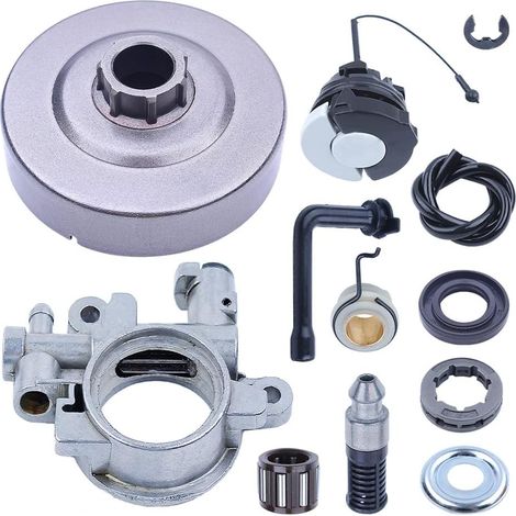 Tambour d'embrayage avec pompe à huile, kit de bouchon de filtre à carburant pour pièces de tronçonneuse Stihl MS290 029 MS390 039 MS310, 1125 007 1041, 1127 640 3200, 1125 640 7110, 000 0350 0525, 00 (1/5)