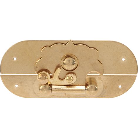 cadenas à boucle pour petite boîte en laiton pur de style rétro antique chinois, boîte à bijoux en bois de camphre, boîte à bijoux en bois avec cadenas (1/5)