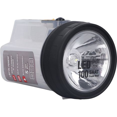 Lampe torche LED puissante, étanche IPX4, 5 niveaux d'intensité réglables, portable pour le camping et les activités de plein air. (1/5)