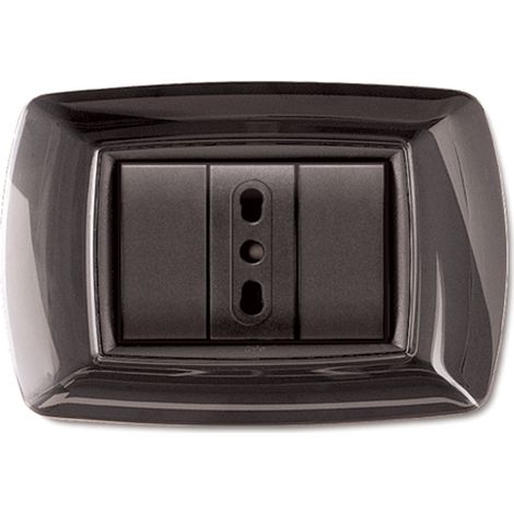 PLACCA LIFE LIVING PLAST NERO GLITTERING 3P- ELETTROCANALI- 10,0 pz