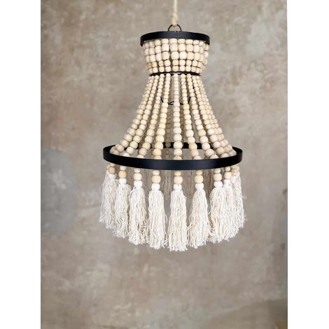 Lampadario Raya con perline 40x55 (1/3)