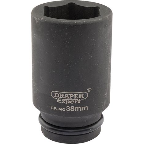 Draper 38mm Hi-Torq® Metric Deep Impact Socket for 3/4" Square Drive, 3/4-Inch Drive Deep Socket 05069