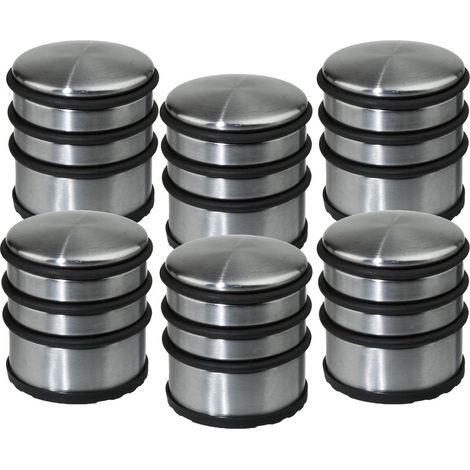 NOLUXA Stop Porte Sol - Lot de 6 Stop-Portes - en Acier Inoxydable- Solide & Pratique (INOX) (1/5)