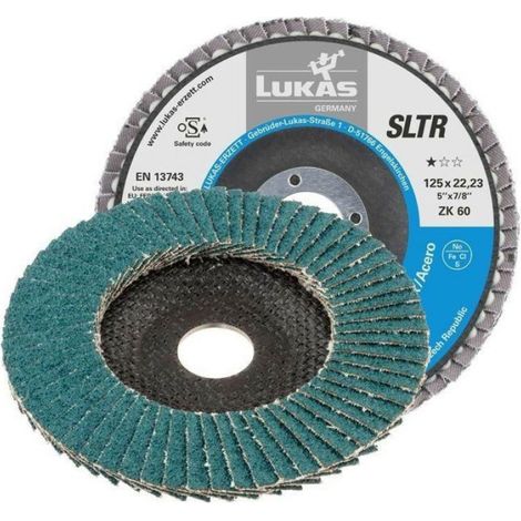 Disque Abrasif - 125 mm - Grain P60 - Corindon Zirconium - Angle de Travail 15° à 25° - Pour Meulage Ponctuel de Soudures - 1 Pièce