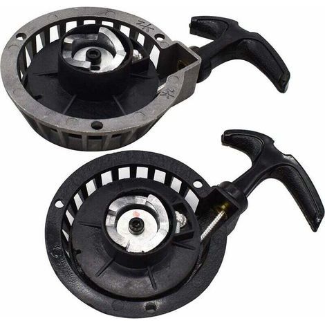 BUNTHAUS Leichtstarter, Tianer 2 Stück Mini-Anlasser aus Aluminiumlegierung mit Seilzugstarter für 2-Takt 49cc Pocket Bikes, Minimotos, ATVs, Quads und Scooter