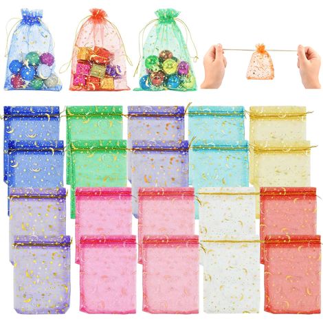 Sac Cadeau Organza - 9 x 12 cm - Fermeture Par Cordon - Pour Bijoux Bonbons Petit Cadeau - Lot De 20 Pièces (1/5)