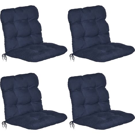 Beautissu – Lot de 4 coussins d'extérieur 100x50x8cm – Rembourrage en mousse polyuréthane – Housse en 40% polyester et 60% coton – Résistance UV 5 (1/5)