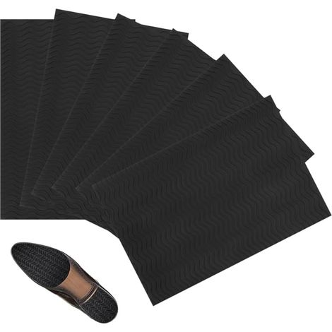 6 Pièces Noir Coussinets Antidérapants pour Semelles de Chaussures pour Semelles de Toutes Tailles Semelles Antidérapantes Caoutchouc à coller