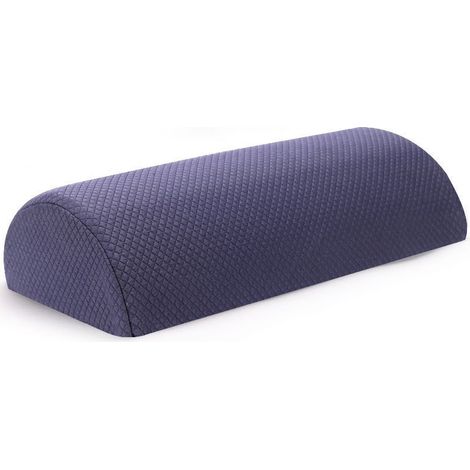 Oreiller cylindrique pour les jambes, oreiller en mousse à mémoire de forme à rebond lent, oreiller demi-lune pour usage domestique-AquaForge (1/2)