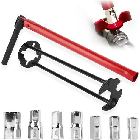 Column Faucet Wrench Set Tap Wrench Fitting Tool Tap Wrench and Sanitary Tool Tap Attachment for Basin Faucet and Sanitary Installations