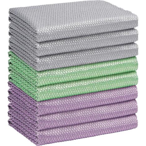Mikrofaser-Reinigungstücher 8er-Set 30x30cm fusselfrei für Glas & Spiegel (1/5)